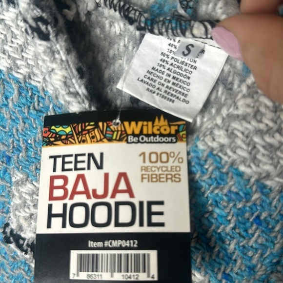 ❤️ 🆕 WILCOR Baja Joe Mexican Baja jacket (hooded) Size small unisex - Picture 7 of 7